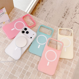 Candy Color Magnetic Silicone เคส for iPhone 13 Pro Max 16 17 11 15 14 12 Air 17promax 16promax 17pro เคสโทรศัพท์มือถือ