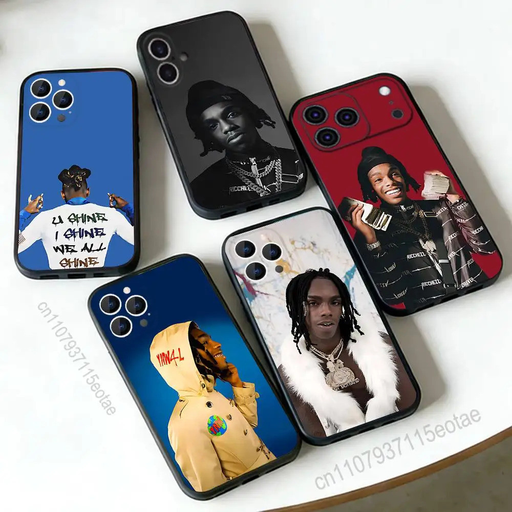 TP-1 Y-YNW Melly Rapper SINGER สีดํานุ่มสําหรับ iPhone 17 13 14 15 11 16 12 PRO MAX PRO MAX PRO MAX 
