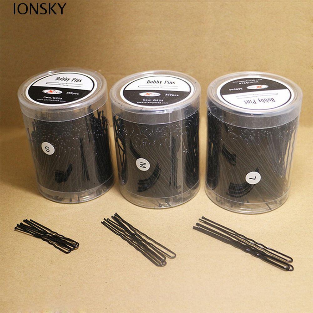 กิ๊บติดผม IONSKY ออกแบบคลิปรูปตัว U สีดำ พกพาสะดวก น้ำหนักเบาทองสำหรับมืออาชีพ