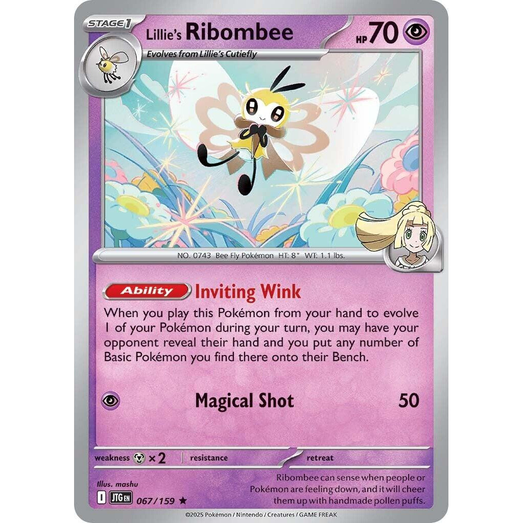 [Binder Condition] Lillies Ribombbee 67 Pokemon Journey Together