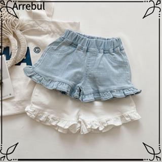 AREBUL ขาสั้นยีนส์สำหรับเด็ก สไตล์เกาหลี นุ่มสบาย เหมาะสำหรั…