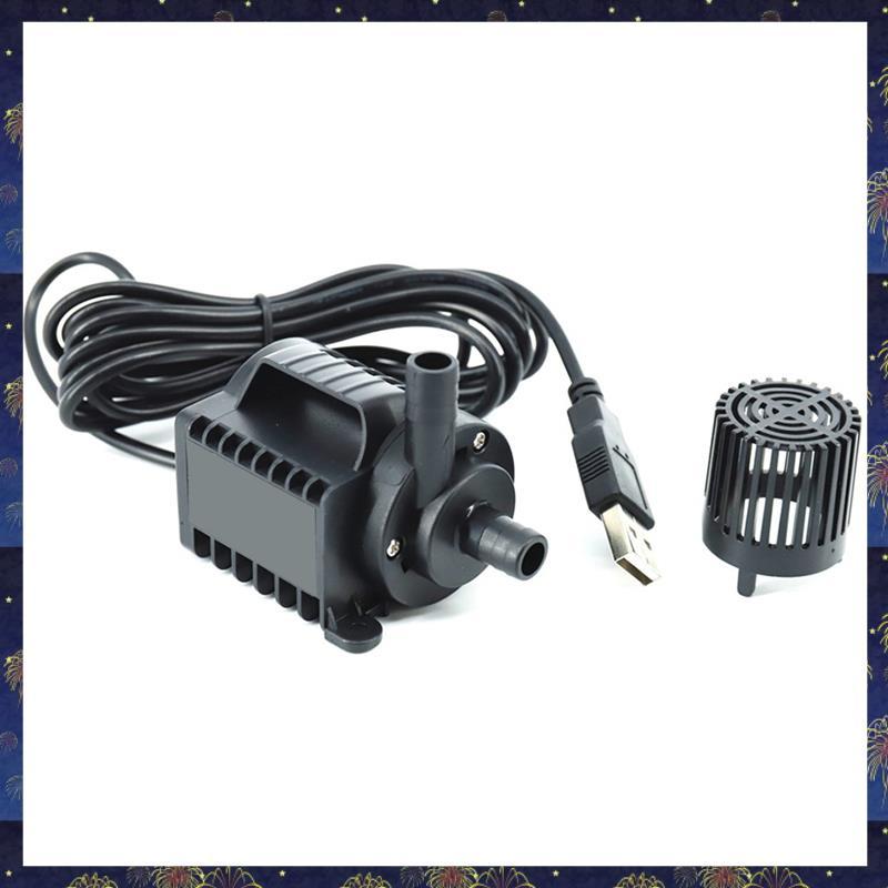 5V Submersible ปั๊มน้ํา 0-600L/H ปั๊มน้ําพุขนาดเล็ก 8 ระดับปรับ 0-7.2ft ยก USB ชาร์จสําหรับสระว่ายน้
