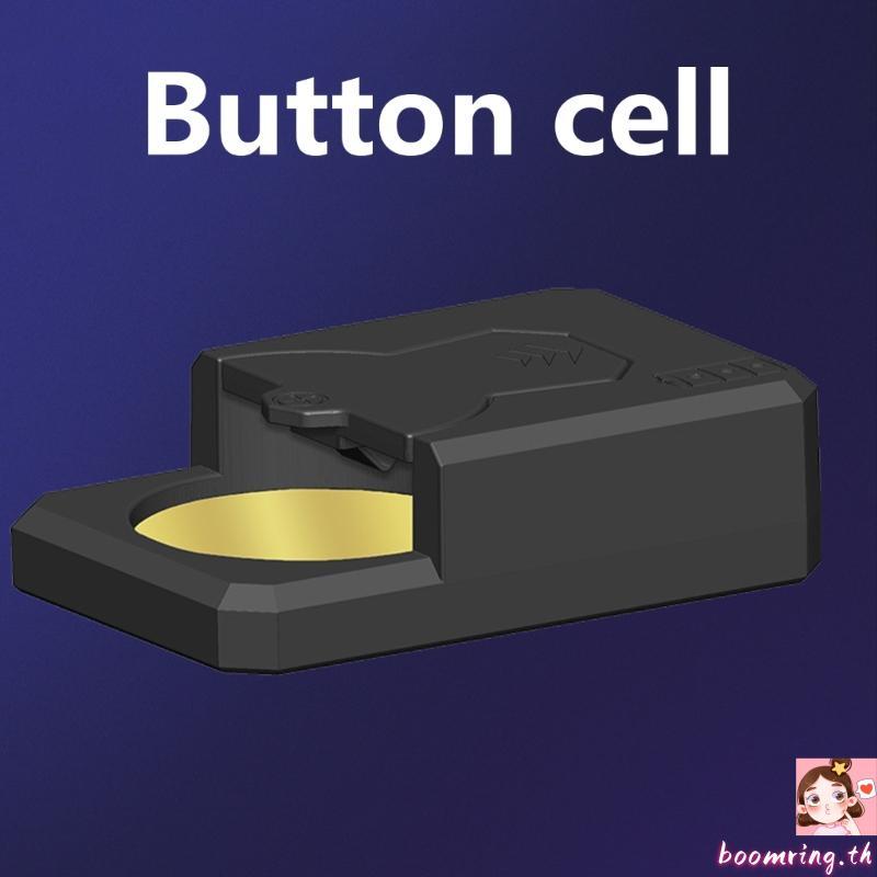 Boom USB C ชาร์จเหรียญปุ่มชาร์จเซลล์ฐานชาร์จสําหรับ ML2032 ML2016 ML2020 ML1220 แบตเตอรี่สีดํา