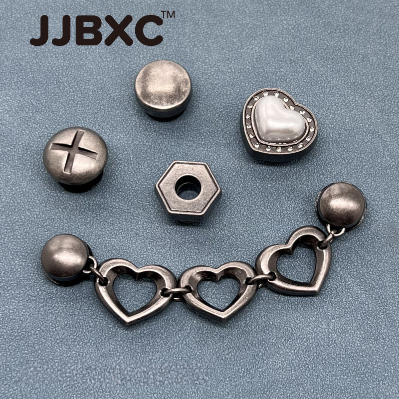 หัวเข็มขัดโลหะสีเงินสำหรับรองเท้า - อุปกรณ์ทำเอง (DIY)-fashion accessories