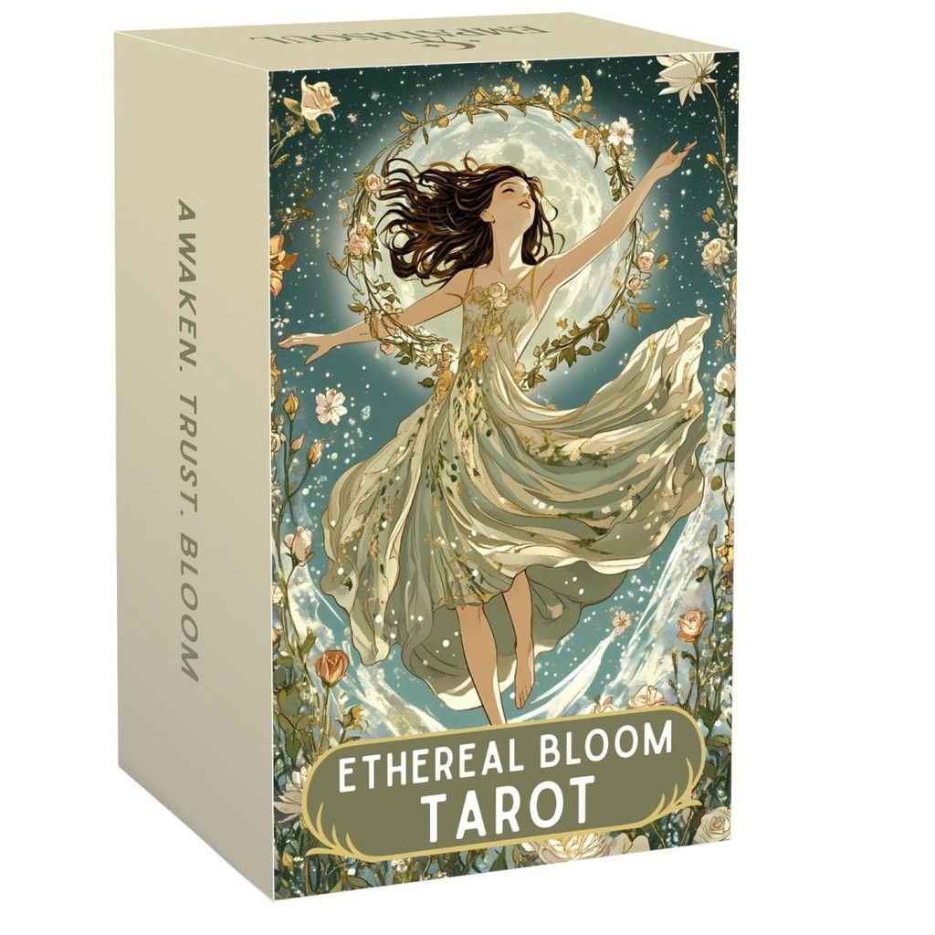 ไพ่ทาโรต์สดขนาดเล็ก Ethereal Bloom Tarot Ethereal Bloom Tarot Ethereal Bloom Tarot การ์ดเกมภาษาอังกฤ