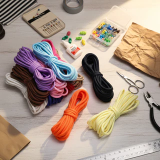เชือกโพลีเอสเตอร์ 5 มม. รูใหญ่ 5 เมตร/แพ็ค หลากสี DIY ร้อยลูกปัด สร้อยข้อมือ พวงกุญแจ อุปกรณ์ทําเครื่องประดับ St.kunkka