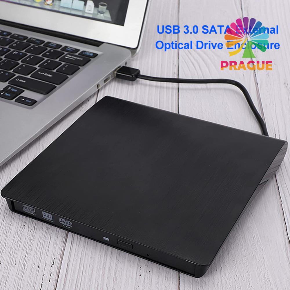 Usb 3.0 SATA External DVD CD-ROM RW Player Optical Drive Enclosure (สีดํา) UK [prague.th]