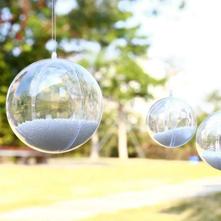 COZII 1pcs โปร่งใสรอบ Ball คริสต์มาสงานแต่งงานตกแต่ง Candy ดอกไม้ลูกตกแต่งบ้าน Drop Ball