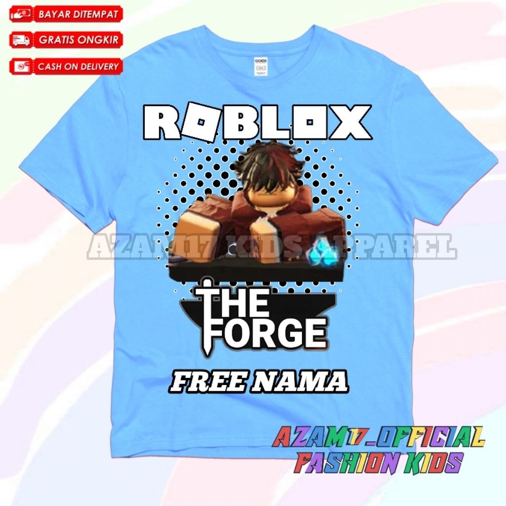 【เสื้อยืดเด็ก】 ROBLOX THE FORGE CHILDRENS เสื้อยืด,  ROBLOX THE FORGE GAME CHILDRENS TSHIRT, ENHANCE