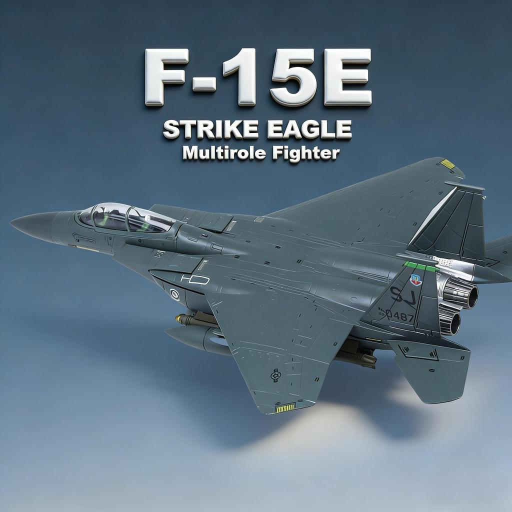 F-15E Strike Eagle Fighter Pre-Build ชุด 1:100 เครื่องบินเครื่องบินDiecastเครื่องบินทหารรุ่นเครื่องบ
