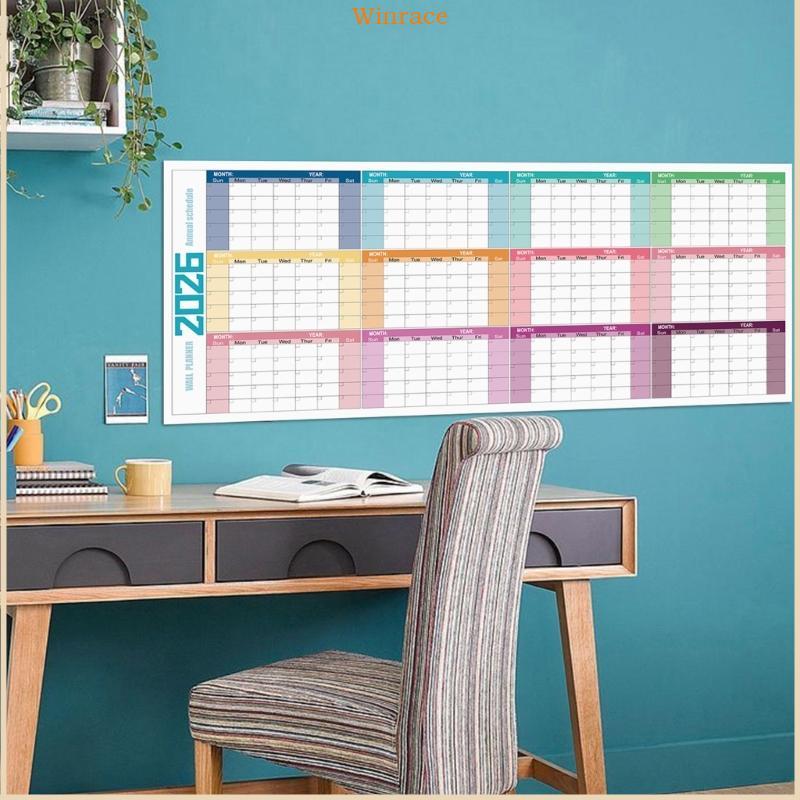 WRC 2026 ปฏิทินผนังปี Planner Erasable Full Year เพื่อดูปฏิทิน Planner สําหรับ Scheduling และ Plan O