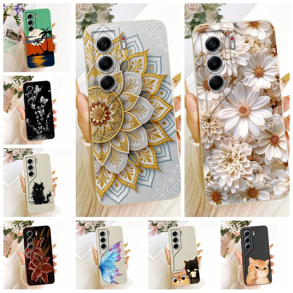 Tecno CM6 ปลอก Tecno Camon 40 Pro 4G แฟชั่นการ์ตูนน่ารักตลกทาสีซิลิโคนเคสโทรศัพท์ Techno Camon 40 Pr