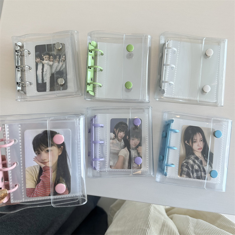 Ins สไตล์หัวเข็มขัดคู่คลิปสี A8 การ์ดหนังสือ 10 ซม. 7 ซม. 3 ซม.อัลบั้มรูป Aidou อัลบั้มการ์ด Star Chaser ID Photo Storage Book
