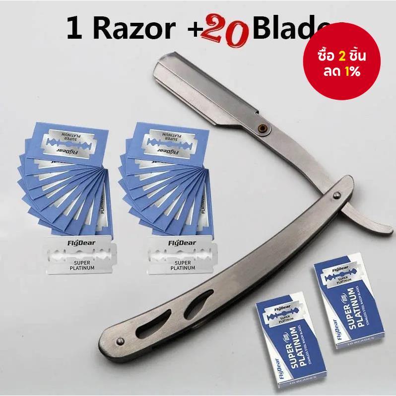 มีดโกนเงินมีดโกนโบราณโกนหนวดแบบแมนนวลสําหรับผู้ชายและผู้หญิงสําหรับโกนหนวดเคราโกนหนวดตัดผม神器ใบมีดโกนหนวด