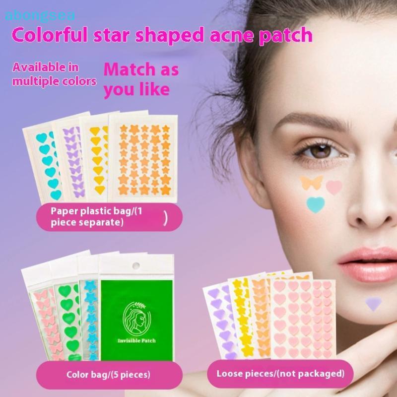 Abongsea 180 ชิ้น Pimple Patch สิว Hydrocolloid รูปร่างที่มีสีสัน Breathable สิว Face Spot Pimple Pa