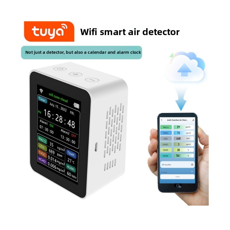 Tuya Air คุณภาพ Co2 Hcho เซ็นเซอร์ De Co2 Capteur De Co2 Wifi Air Qualité Co2 Sensor Zigbee