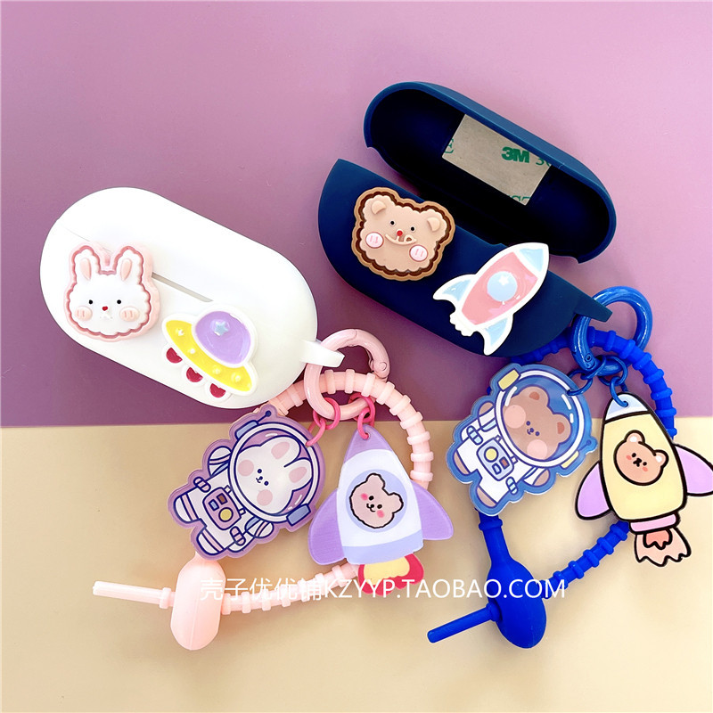 เหมาะสําหรับ Sony Ambie am-tw02 ชุดหูฟังบลูทูธป้องกันกรณี Sony ambie am-tw01 ชุดหูฟังน่ารักการ์ตูน S