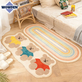 พรมข้างเตียง พรมห้องนอน พรมปูพื้น 40x120cm รูปการ์ตูน หนานุ่…