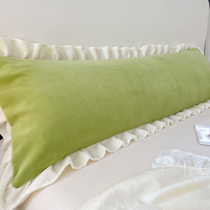 Super Soft Plush Velvet Pillow Cover Carved Flannel Pillow Case for Body Pillow Double Body Size Pil