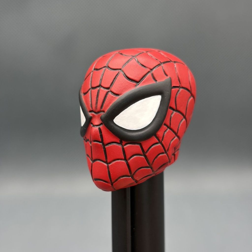 1/6 Soldierman Ultimate Spiderman Head Sculpture Mask Head 40 ซม. Spiderman Head Sculpture Red Black