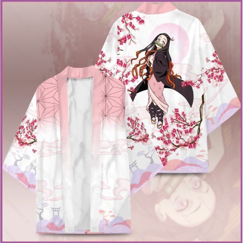 SY3 คอสเพลย์ Demon Slayer: Kimetsu No Yaiba กิโมโน Haori และ.Cardigan สำหรับTanjiro, Nezuko, Zenitsu