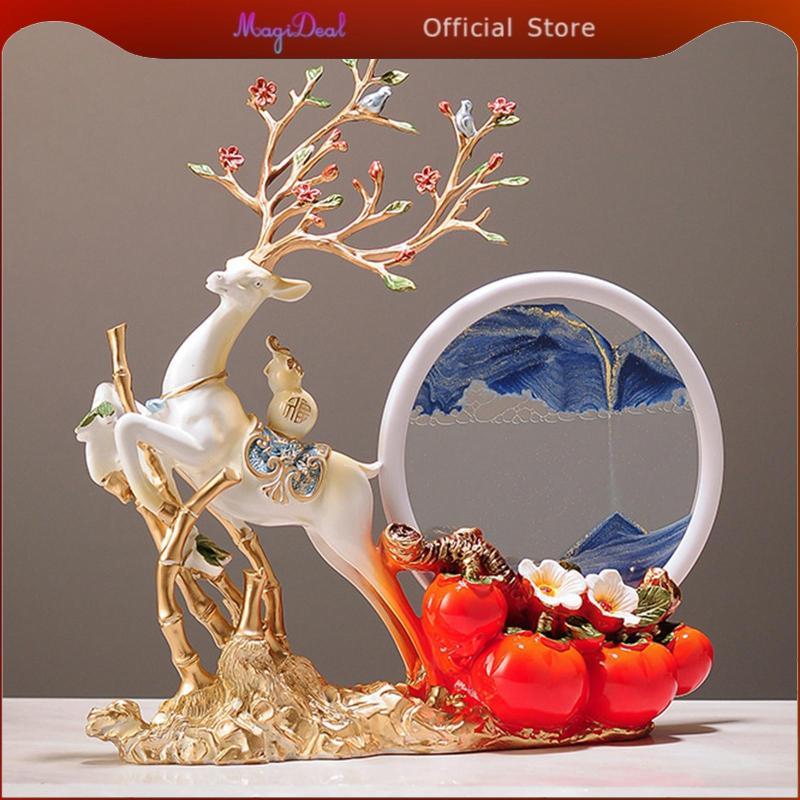 MagiDeal Moving Sand Art Picture Decor, Resin Moving Sand Art Liquid Movement สําหรับ