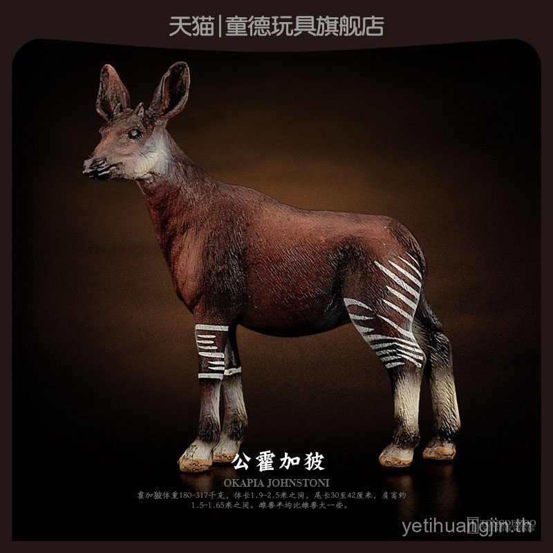 T Tongde จําลองสัตว์ของเล่นรุ่น Wild Bull Hogatsu Okapi กวาง Okatsu เด็กความรู้ความเข้าใจการศึกษา