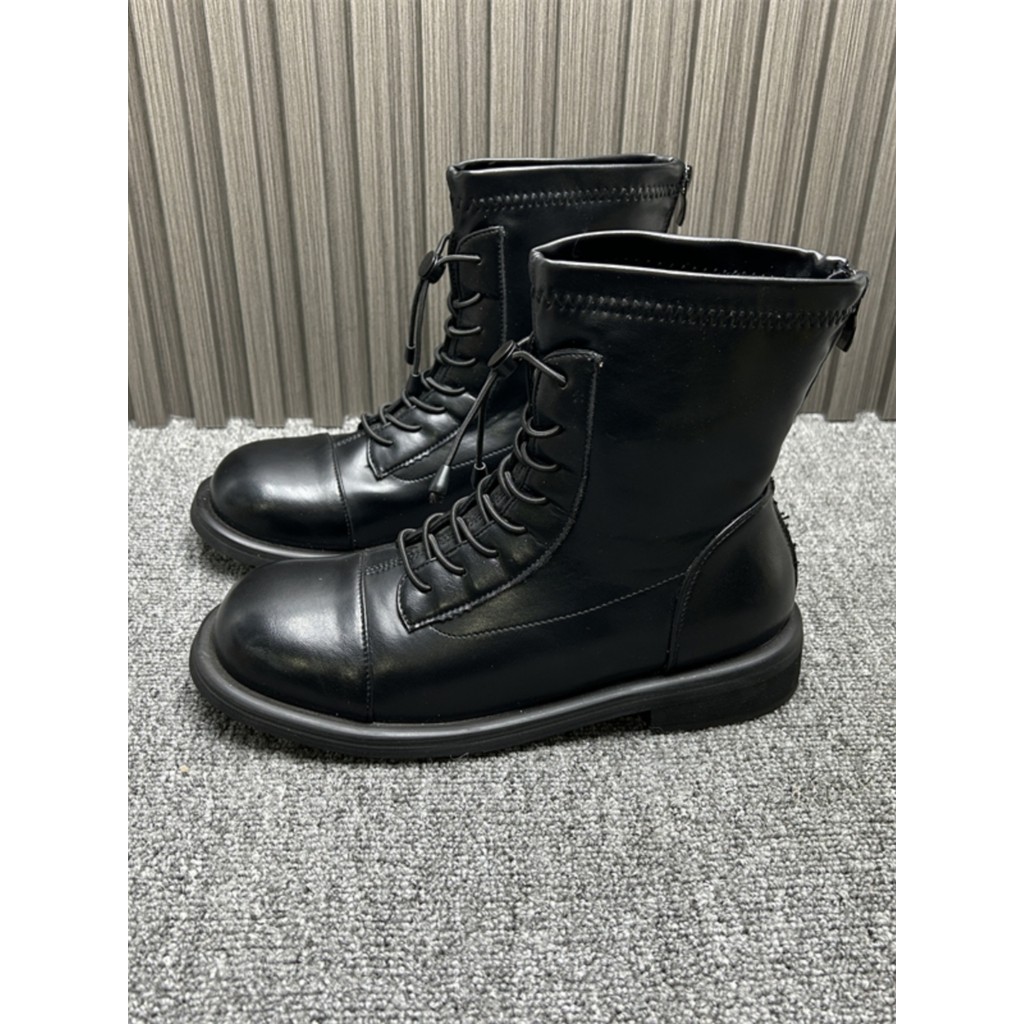 38-40ตู้Removing Treatment Martin Boots 2024 ฤดูหนาวสไตล์ใหม่ขนแกะ-ขนแกะอุ่นกลับซิปSlimmerดู