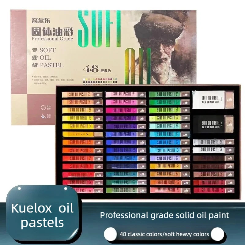 Kuelox Artistic Soft Oil Pastels Mini Professional Solid Oily ภาพวาดที่ละลายน้ําได้ Pigment Crayon สําหรับของขวัญ Art School
