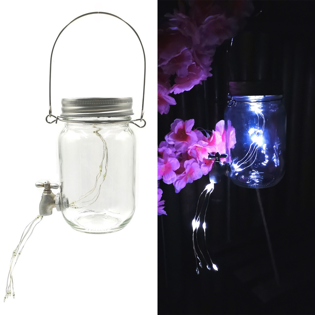 New Solar kettle led String Lights Fairy Tale Firefly Solar Powered Mason Jar Decorative Lights