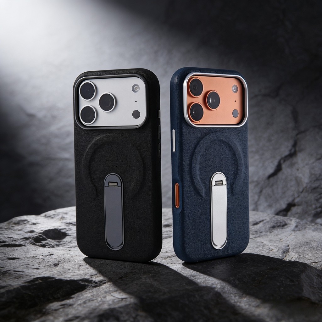 หรูหราหมุนได้แนวตั้งสําหรับiPhone 17 16 15 14 13 Pro Maxผิวหนังมังสวิรัติรู้สึกAnti-Fingerprintแม่เหล็กHardป้องกันกรณี