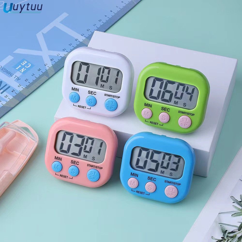 Uytuu Digital Timer Countdown Cooking Timer Mini Electronic Stopwatch Back Clock Alarm Clock Learnin