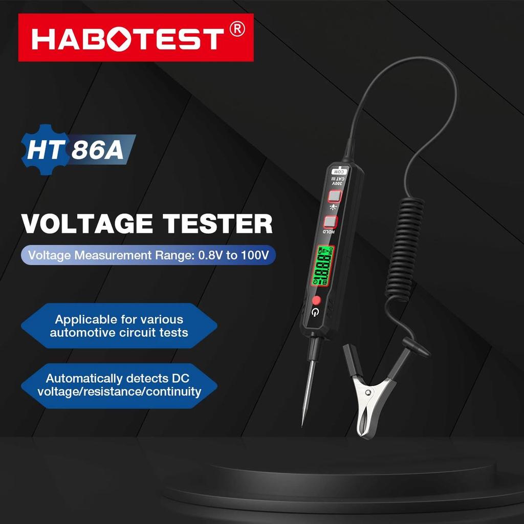 HABOTEST HT86A Pen-type automotive circuit tester Direct Current Voltage Measurement (DCV)0.8V ~ 100