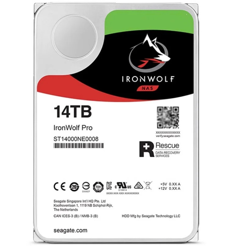 IronWolf Pro 3.5 "14TB 12TB 10TB 8TB Serial 7200RPM SATA 6Gb/s 3.5" NAS HDD ST12000NE0008