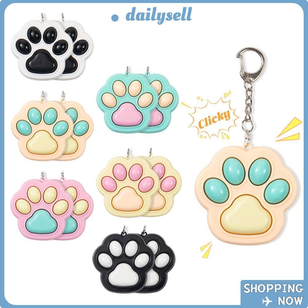 DAILY Cat Fidget Toys, พวงกุญแจ Mini Clicker Fidget, การ์ตูนน่ารัก Kawaii Clicker Fidget พวงกุญแจเวลารอ
