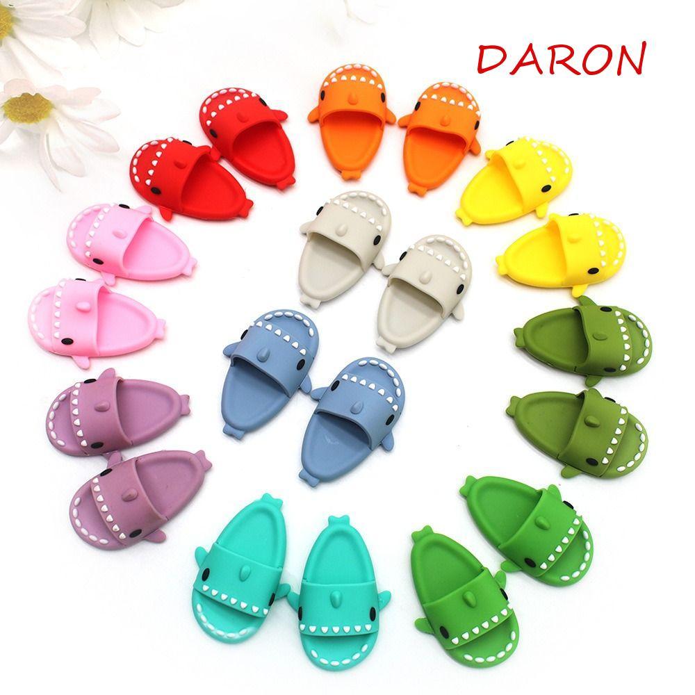 DARON Ob11 ตุ๊กตา Shark รองเท้าแตะ,รอบ Toe Shark Shape BJD12 ตุ๊กตารองเท้า,รองเท้าตกแต่งรองเท้าแตะมิ