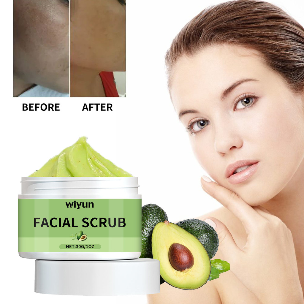 WIYUN Avocado Facial Scrub ทําความสะอาดผิวหน้า Exfoliating Gentle Non-Irrating Facial Scrub 4.8