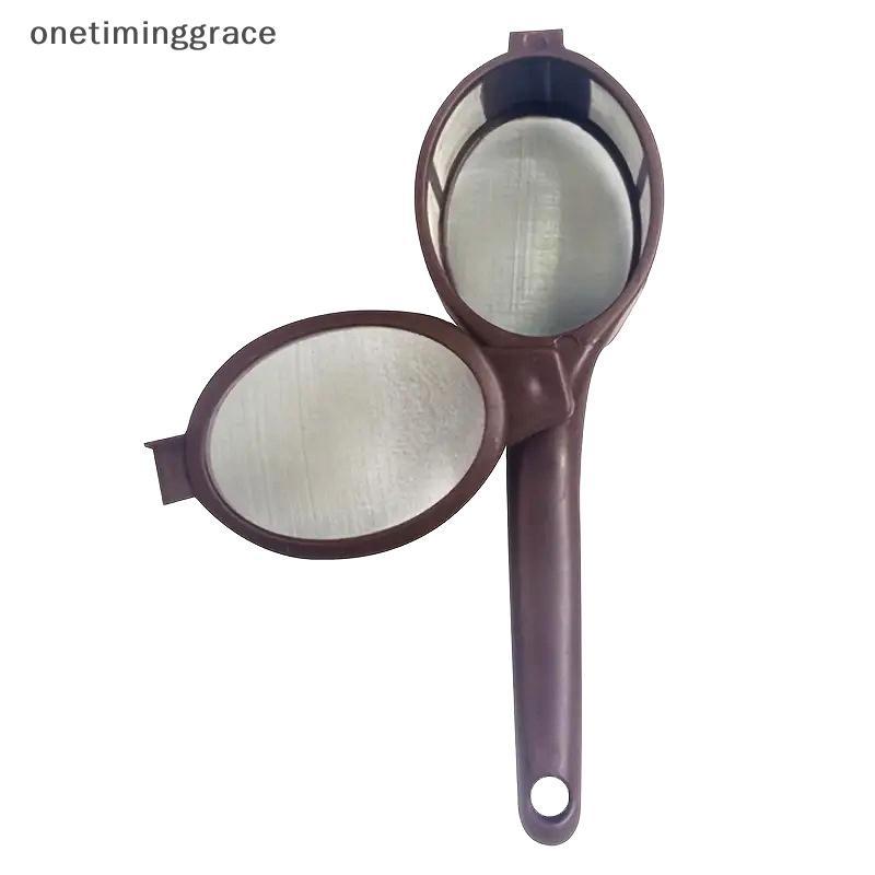 Onetiminggrace ช้อนกรองกาแฟแบบใช้ซ้ําได้กาแฟแคปซูลผงชา Infuser หลวมถุงกรองช้อน Fine Pastic ตาข่ายตัวกรองห้องครัว OMA