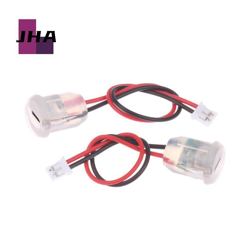 [JHA] 1/3/5 ชิ้น Type C หญิง Soet Ja Connectors กันน้ํา 2 สายผมเปียพร้อมไฟ LED 3A 5V Fast Charger Po