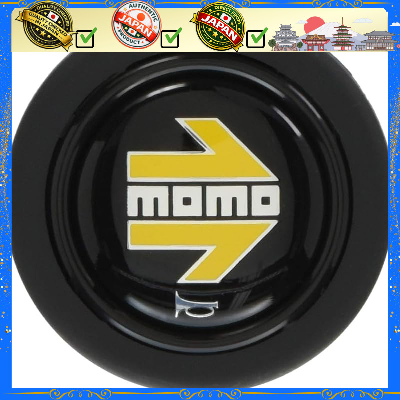 MOMO 【Authentic MOMO JAPAN】 Horn Button MOMO Yellow Arrow Single 【HB-01】 MHB0001