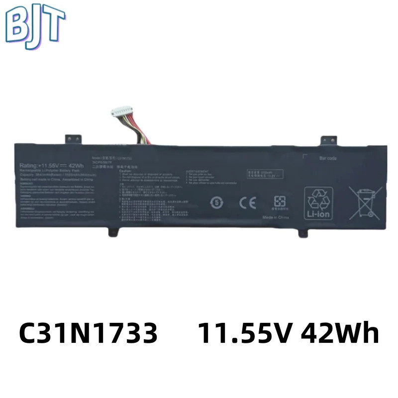 11.55V 42Wh New C31N1733 Laptop Battery For ASUS VivoBook Flip 14 TP412U TP412UA TP412FA SF4100F TP4