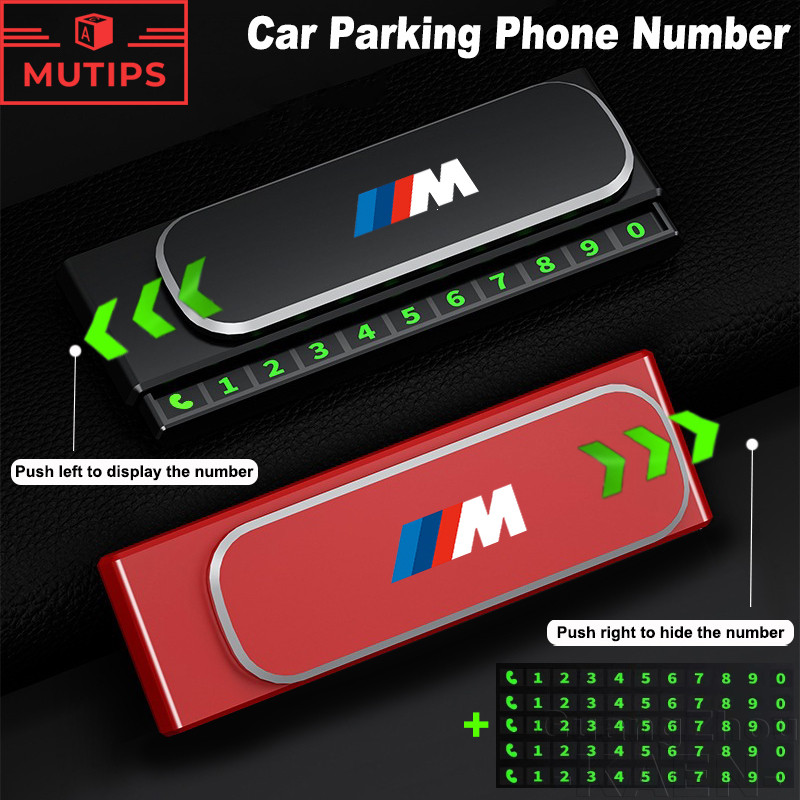 BMW M รถยนต์ ป้ายหมายเลขโทรศัพท์ ติดรถยนต์ สําหรับจอดรถชั่วคราว แม่เหล็ก Phone Number Card สำหรับ F3