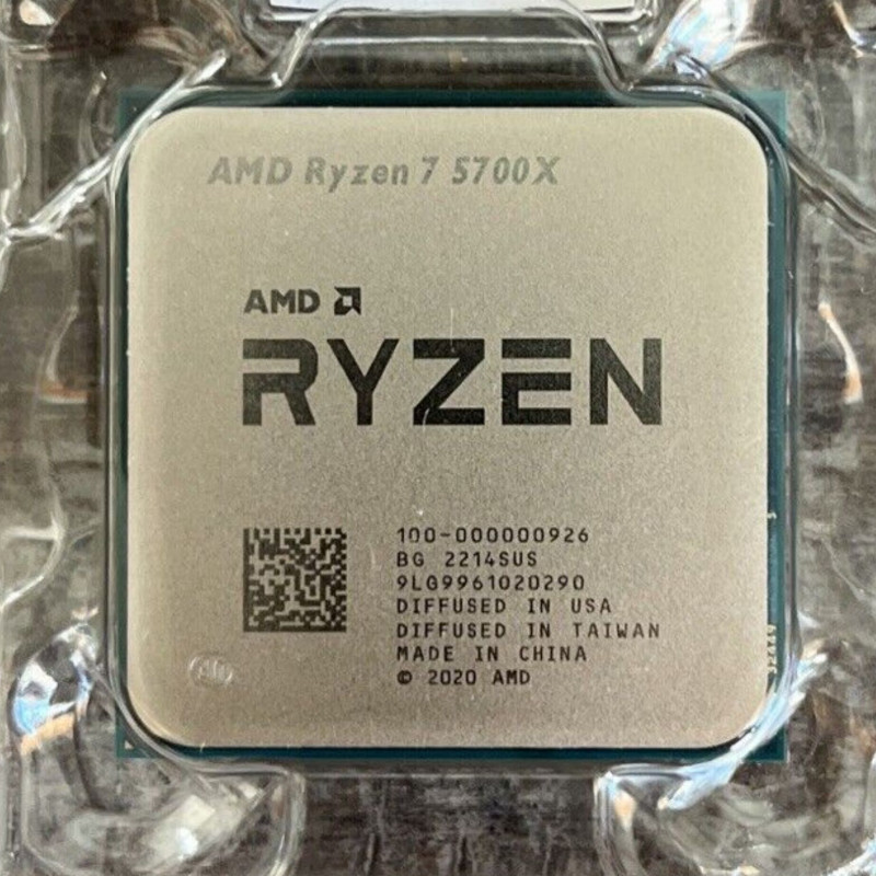 AMD Ryzen 7 5700X AM4 โปรเซสเซอร์ CPU 65W 3.4 GHz สูงสุด 4.6GHz 8-Cores R7 5700X