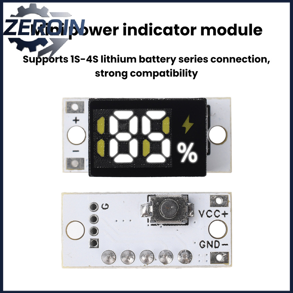 4.2V Single Cell Parallel Mini Battery Indicator Module 1S 2S 3S 4S Series การเชื่อมต่อแบตเตอรี่ลิเธ