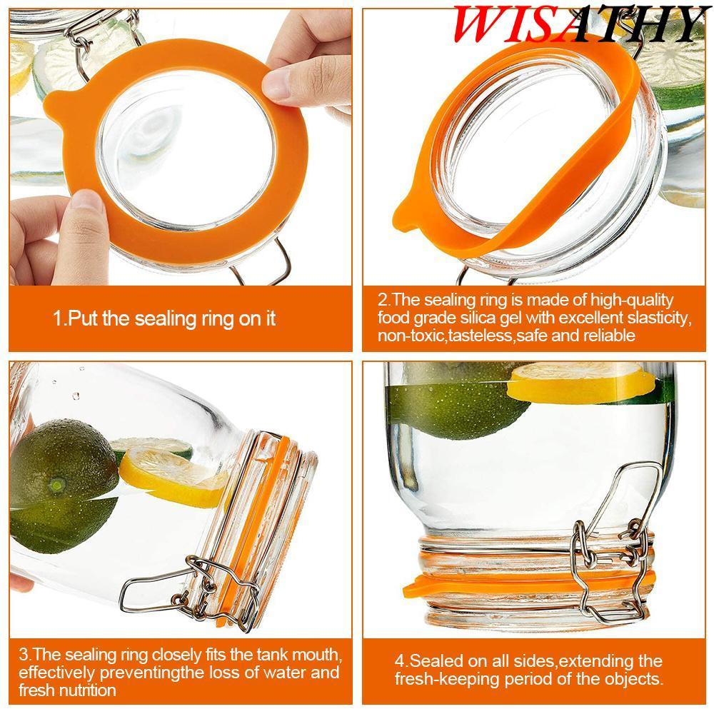 ปะเก็นขวด Jars เครื่องซักผ้าทดแทน ปะเก็น Mason Jars แบบใช้ซ้ําได้