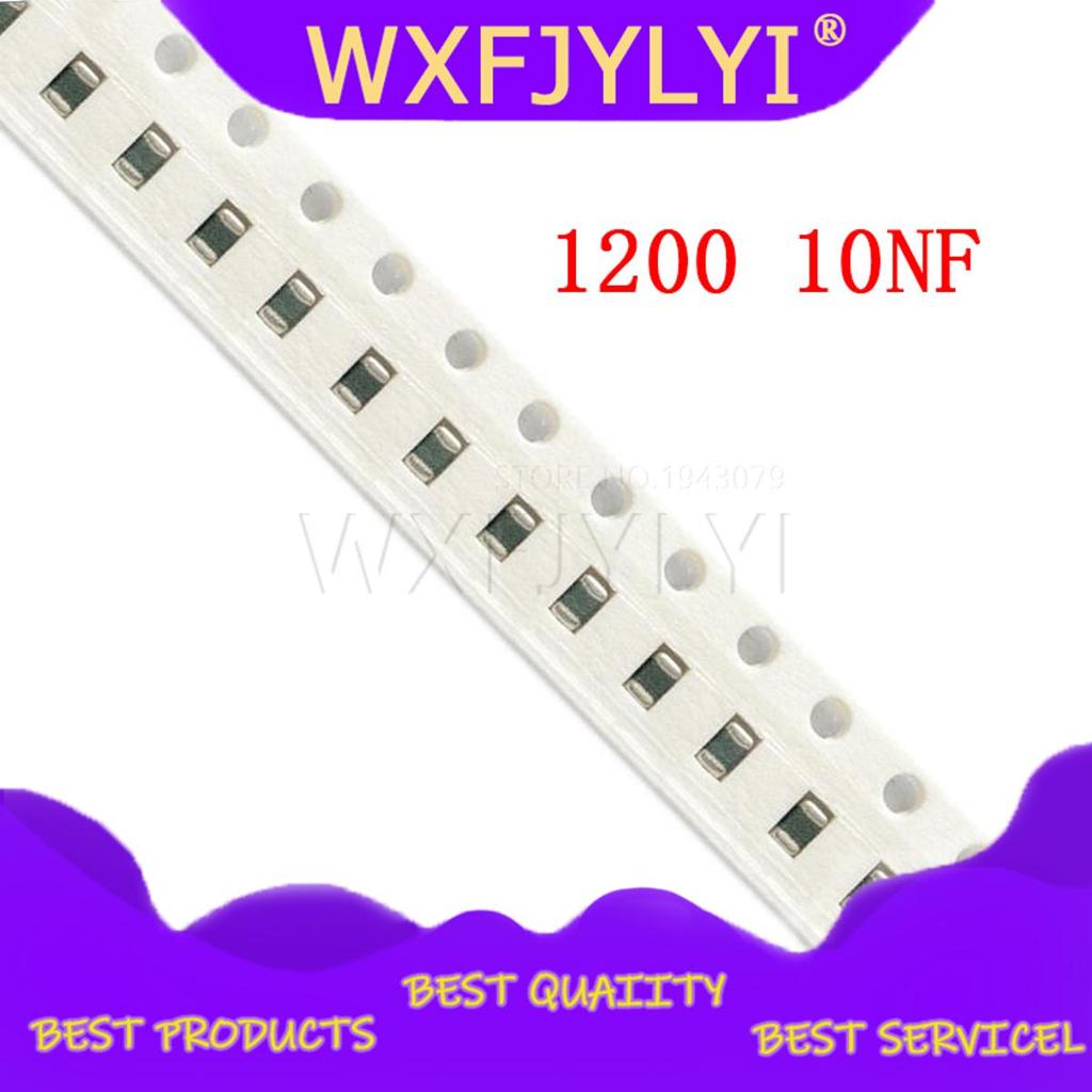 100 ชิ้น 10NF X7R ข้อผิดพลาด 10% 50V 1206 103 smd ตัวเก็บประจุ