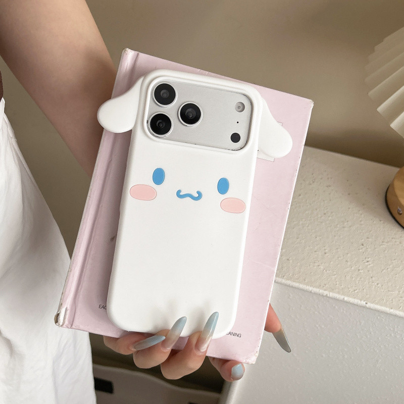 3D ยาวหูกระต่ายซิลิโคนเคสโทรศัพท์สําหรับ iPhone 17 16 15 14 13 Pro Max