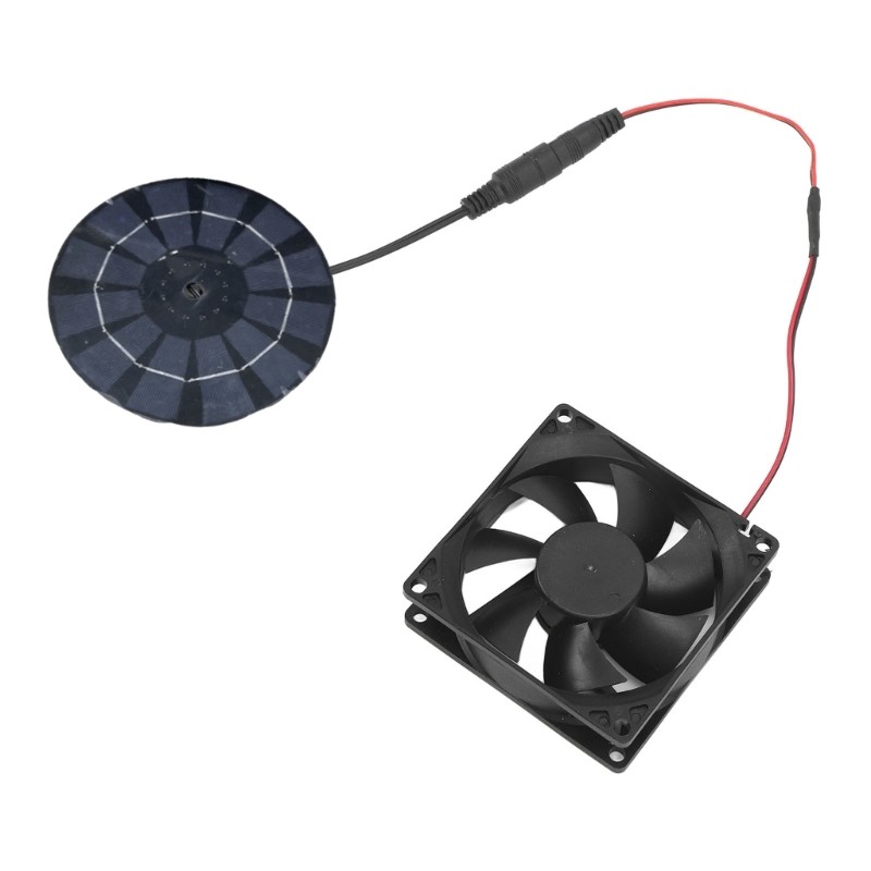 YXA Round Solar Panel Powered Fan Solar Power Controller Panel Fan Air Extractor