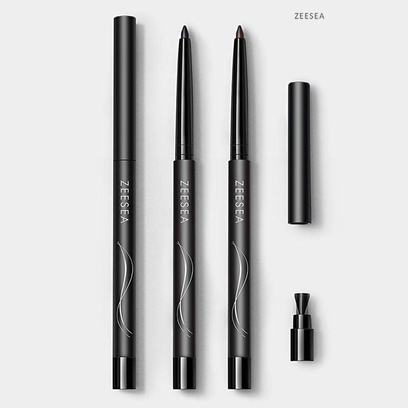 ZEESEA อายไลเนอร์ ติดทนนาน อายไลเนอร์ เจล ดินสอ กันรอยเปื้อน กันน้ำ สีดำ อายไลเนอร์
