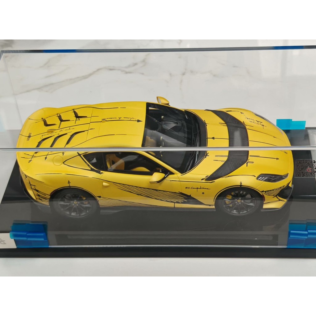 โมเดลรถ malgam 1: 18 Ferrari 812 Competizione เคลือบพิเศษ ของสะสมรุ่นพิเศษ ใหม่เอี่ยมพร้อมสต็อกฝากลิ